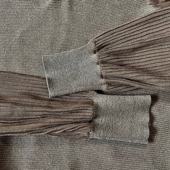 Reiss Stella Metallic Long Sleeve Top Size Medium - Picture 4 of 9